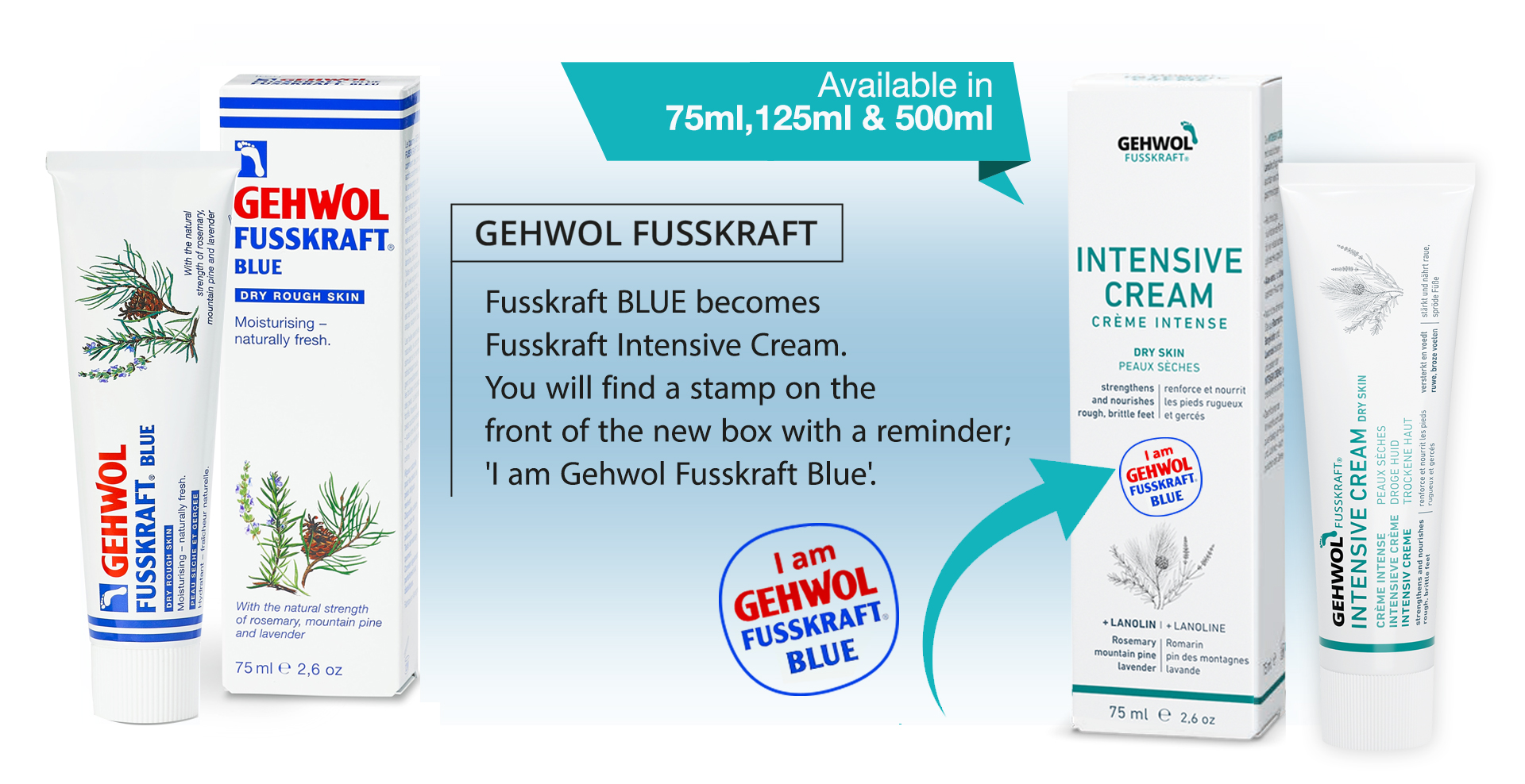 Gehwol Rebranding Intensive Cream Gehwol Blue